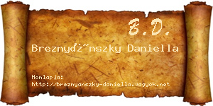 Breznyánszky Daniella névjegykártya